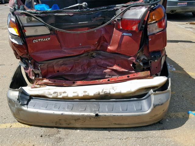 4S3BH675947617691 - 2004 SUBARU LEGACY OUT MAROON photo 10