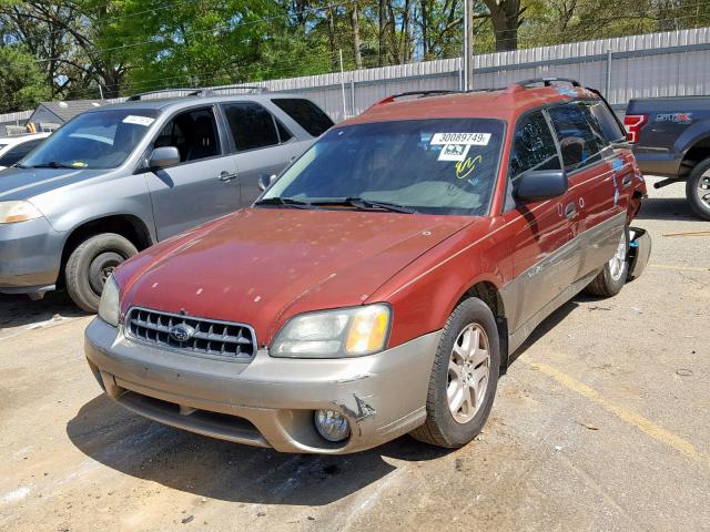 4S3BH675947617691 - 2004 SUBARU LEGACY OUT MAROON photo 2