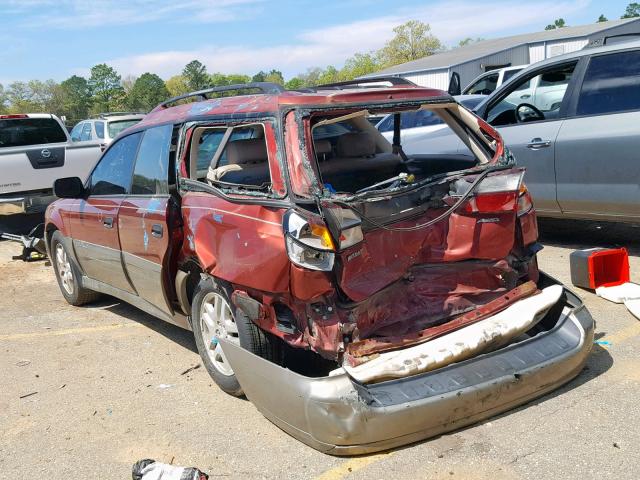 4S3BH675947617691 - 2004 SUBARU LEGACY OUT MAROON photo 3