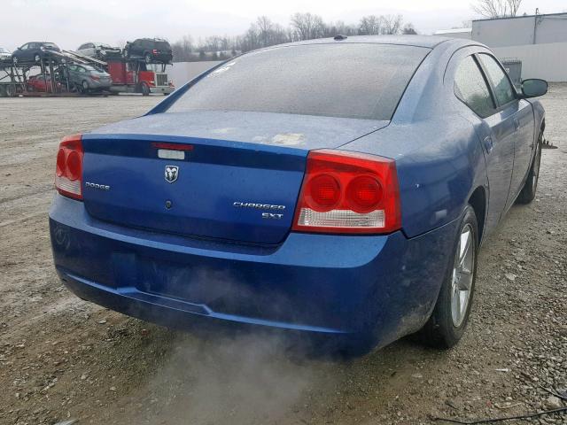 2B3KA33V69H573008 - 2009 DODGE CHARGER SX BLUE photo 4