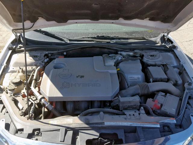 3FADP0L38AR198711 - 2010 FORD FUSION HYB WHITE photo 7