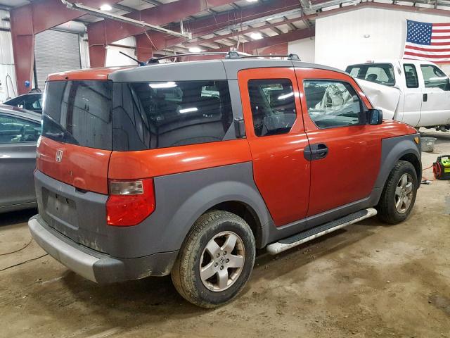 5J6YH28513L024148 - 2003 HONDA ELEMENT EX ORANGE photo 4