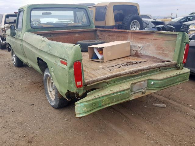 F10ACU09621 - 1974 FORD F100 GREEN photo 3