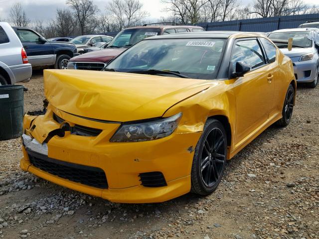 JTKJF5C70C3026201 - 2012 TOYOTA SCION TC YELLOW photo 2