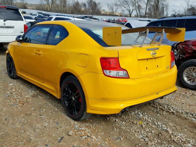JTKJF5C70C3026201 - 2012 TOYOTA SCION TC YELLOW photo 3