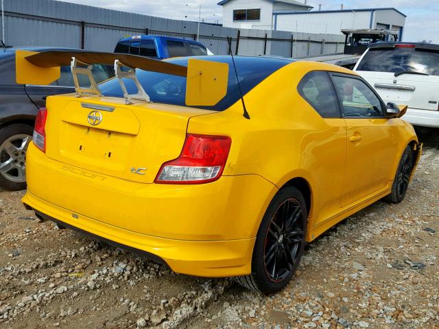 JTKJF5C70C3026201 - 2012 TOYOTA SCION TC YELLOW photo 4