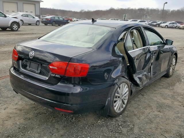 3VWLZ7AJ9BM377801 - 2011 VOLKSWAGEN JETTA SEL BLACK photo 4