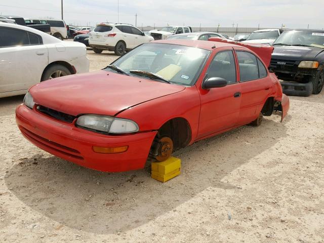1Y1SK5264SZ053389 - 1995 GEO PRIZM BASE წითელი ფოტო 2