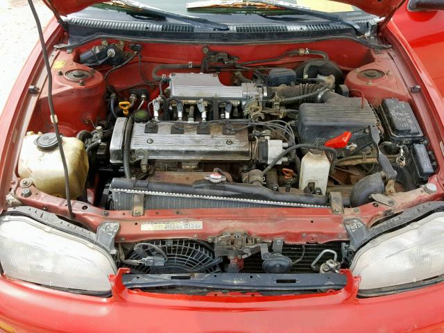 1Y1SK5264SZ053389 - 1995 GEO PRIZM BASE წითელი ფოტო 7