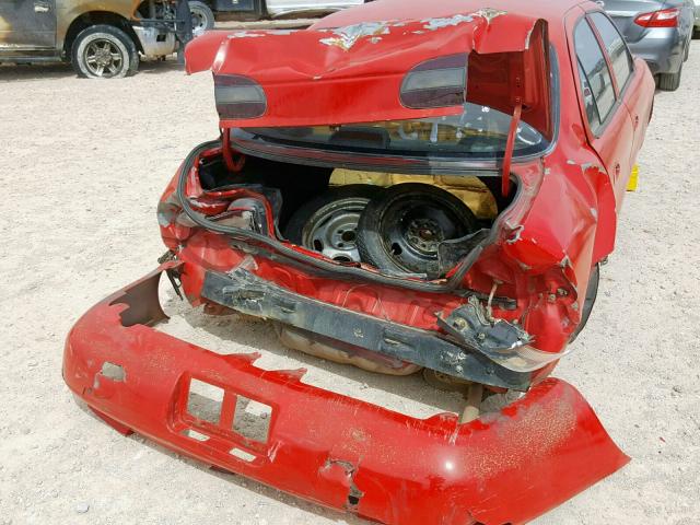 1Y1SK5264SZ053389 - 1995 GEO PRIZM BASE წითელი ფოტო 9