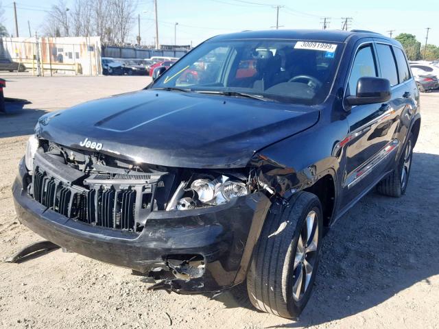 1C4RJEAG7CC258998 - 2012 JEEP GRAND CHER BLACK photo 2