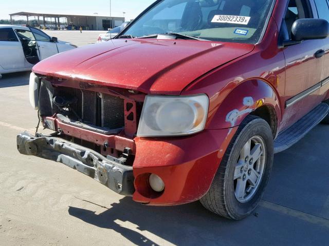 1D8HD48K67F500161 - 2007 DODGE DURANGO SL MAROON photo 9