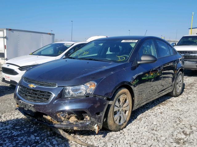 1G1PB5SH0F7111651 - 2015 CHEVROLET CRUZE LS BLUE photo 2