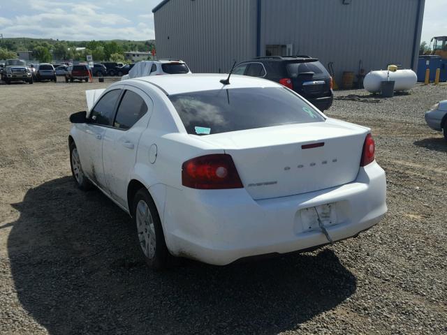 1B3BD4FB6BN608903 - 2011 DODGE AVENGER EX WHITE photo 3