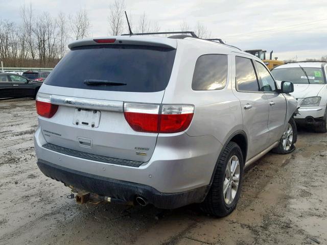 1C4RDJDG5DC538772 - 2013 DODGE DURANGO CR SILVER photo 4