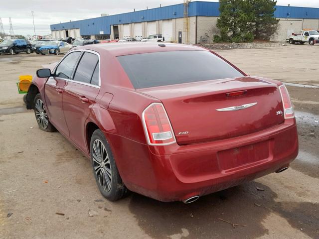 2C3CCAGG7EH207053 - 2014 CHRYSLER 300 S RED photo 3