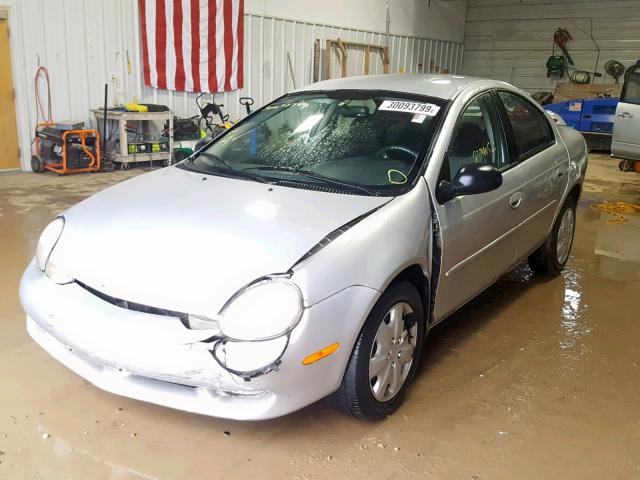 1B3AS46C12D584140 - 2002 DODGE NEON SE SILVER photo 2