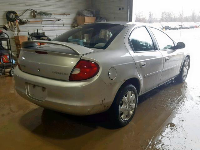 1B3AS46C12D584140 - 2002 DODGE NEON SE SILVER photo 4