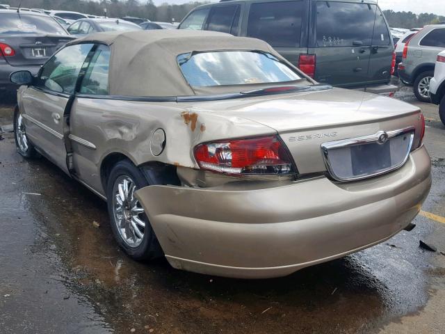 1C3EL45X24N183683 - 2004 CHRYSLER SEBRING LX GOLD photo 3