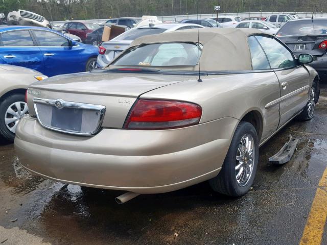 1C3EL45X24N183683 - 2004 CHRYSLER SEBRING LX GOLD photo 4