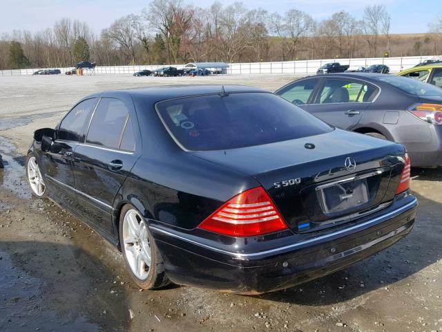 WDBNG75JX6A467407 - 2006 MERCEDES-BENZ S 500 BLACK photo 3