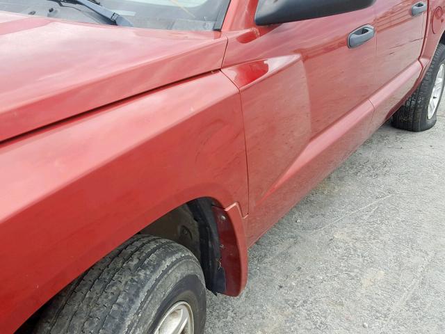 1D7HE48K67S269710 - 2007 DODGE DAKOTA QUA RED photo 9