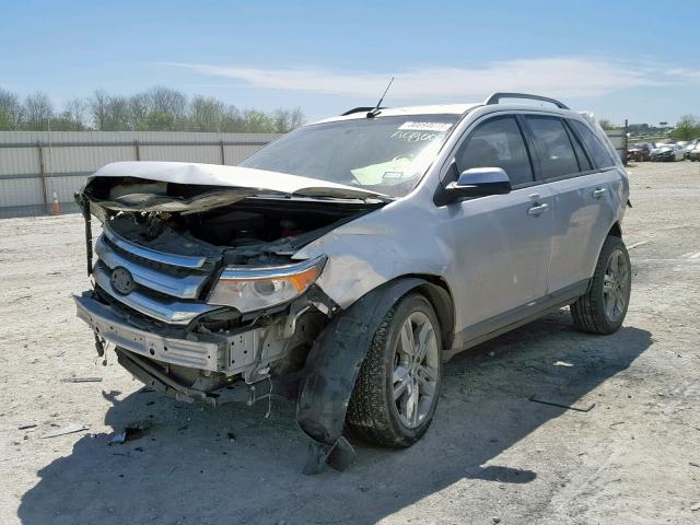 2FMDK3JCXCBA08000 - 2012 FORD EDGE SEL SILVER photo 2