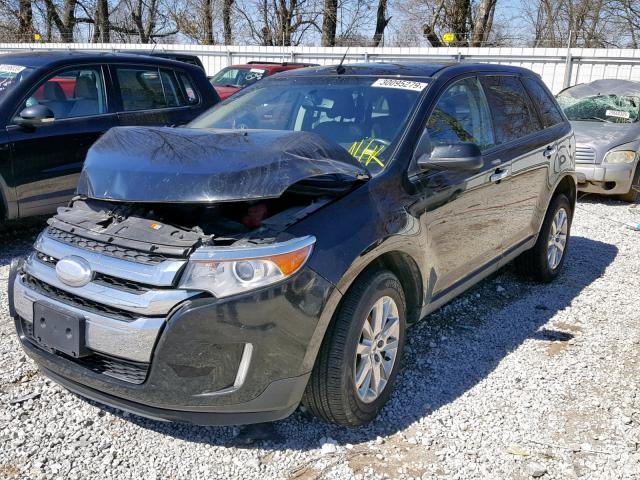 2FMDK4JC1BBB63751 - 2011 FORD EDGE SEL BLACK photo 2