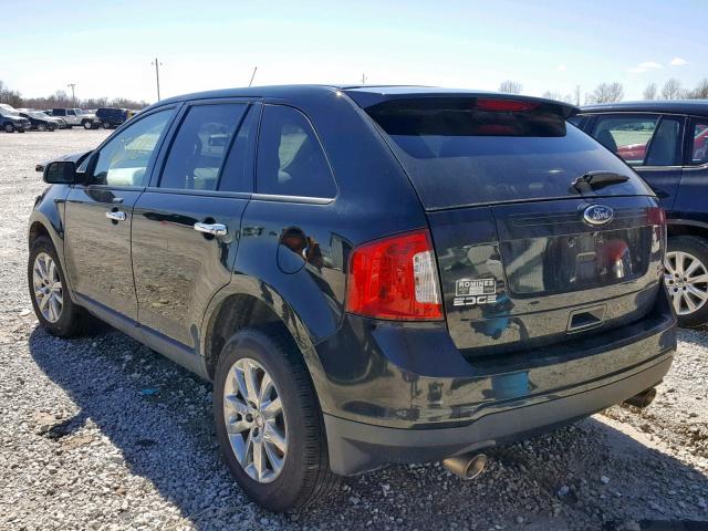 2FMDK4JC1BBB63751 - 2011 FORD EDGE SEL BLACK photo 3