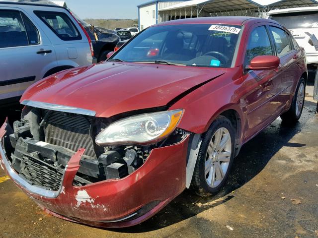 1C3CCBBB3DN732442 - 2013 CHRYSLER 200 TOURIN RED photo 2