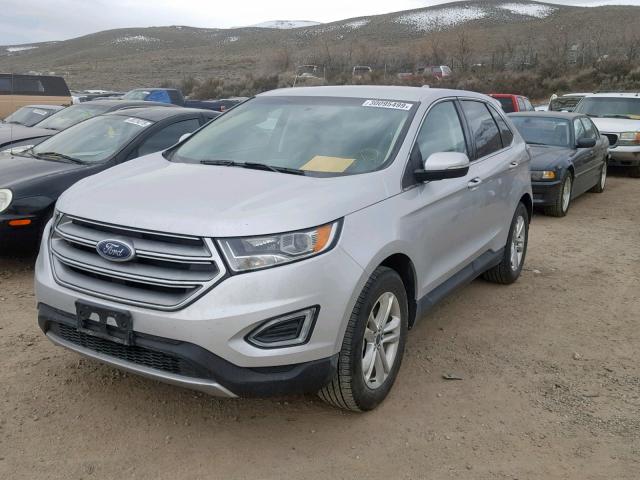 2FMPK4J99GBC37300 - 2016 FORD EDGE SEL SILVER photo 2