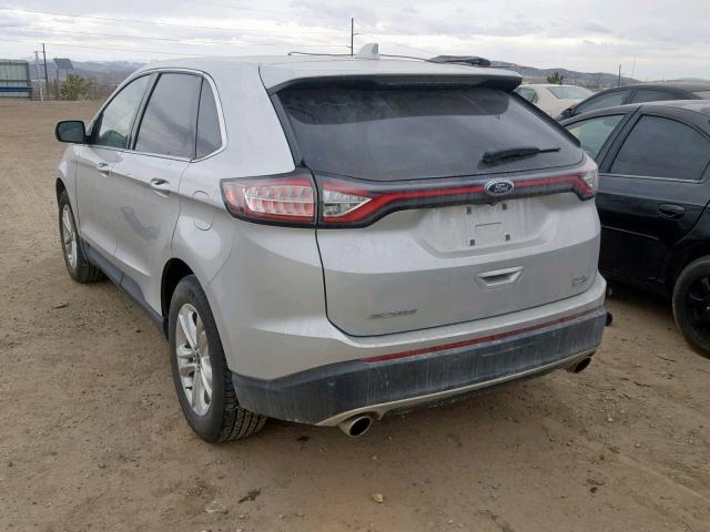 2FMPK4J99GBC37300 - 2016 FORD EDGE SEL SILVER photo 3