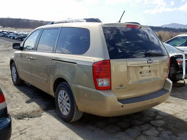 KNDMG4C70B6395925 - 2011 KIA SEDONA LX GOLD photo 3