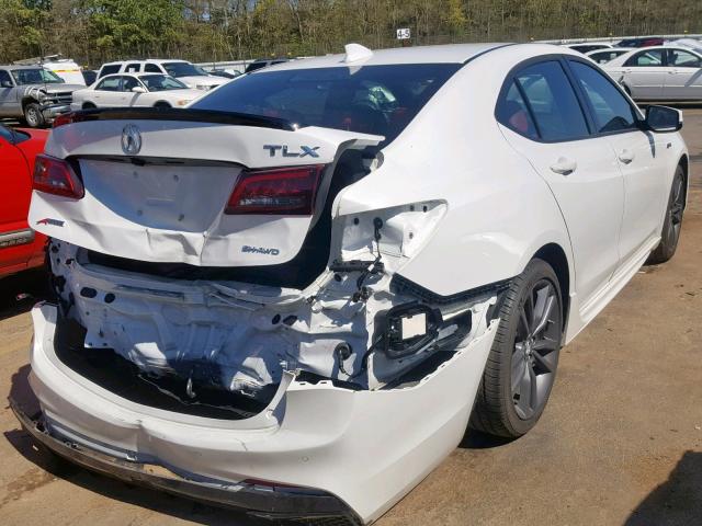 19UUB3F67JA006531 - 2018 ACURA TLX TECH+A WHITE photo 4