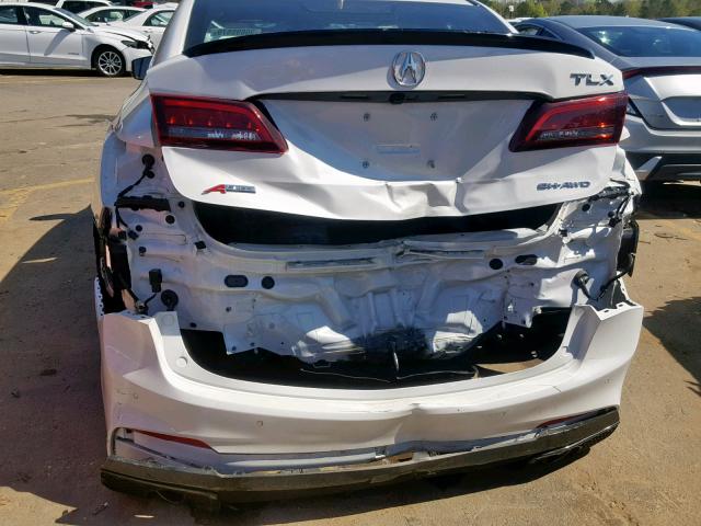 19UUB3F67JA006531 - 2018 ACURA TLX TECH+A WHITE photo 9