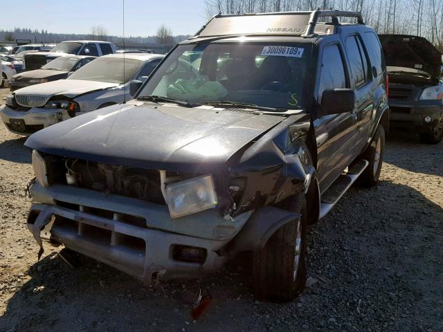 5N1ED28Y51C515233 - 2001 NISSAN XTERRA XE BLACK photo 2