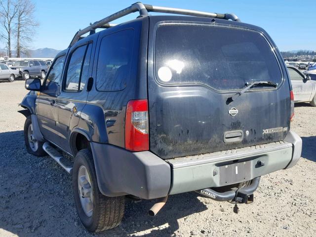 5N1ED28Y51C515233 - 2001 NISSAN XTERRA XE BLACK photo 3