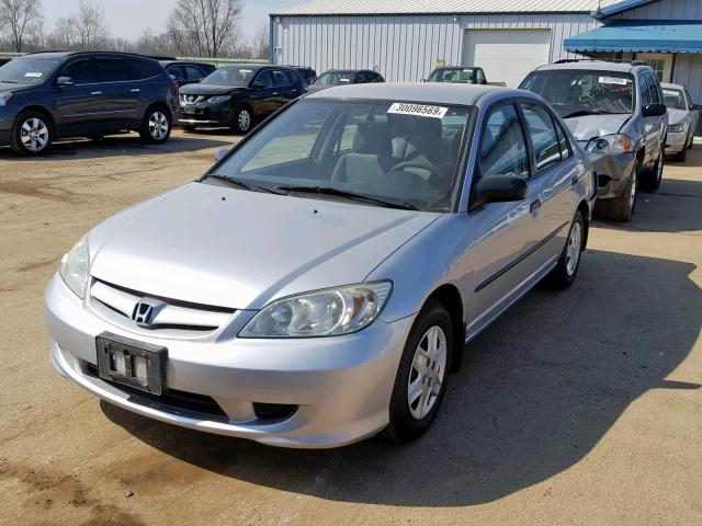 2HGES16444H638657 - 2004 HONDA CIVIC DX SILVER photo 2