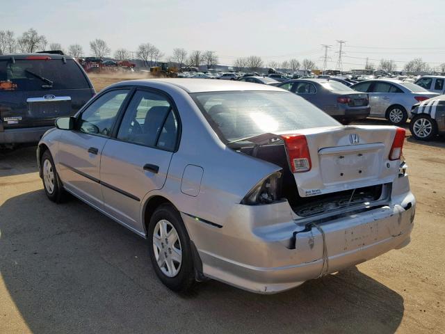 2HGES16444H638657 - 2004 HONDA CIVIC DX SILVER photo 3