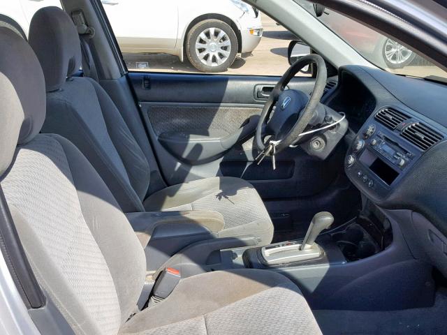 2HGES16444H638657 - 2004 HONDA CIVIC DX SILVER photo 5