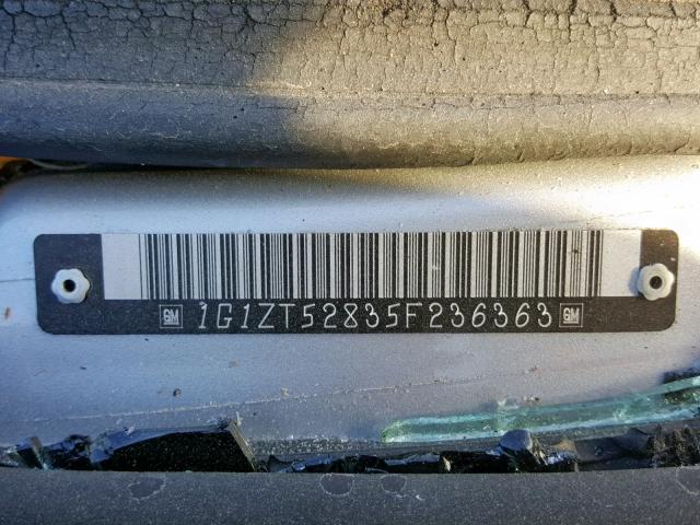 1G1ZT52835F236363 - 2005 CHEVROLET MALIBU LS 银色 照片 10