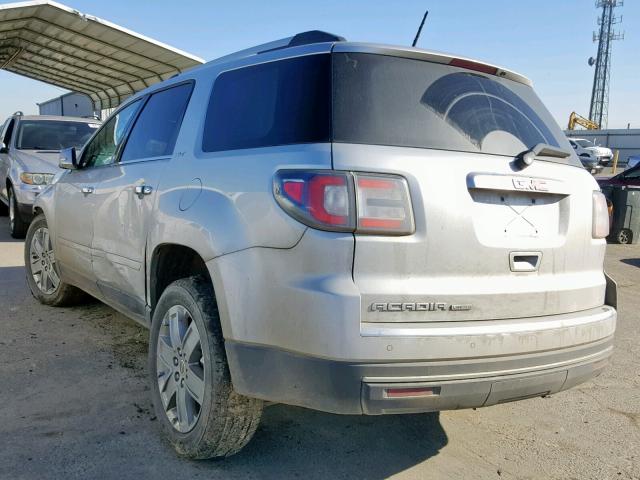 1GKKRSKD8HJ258030 - 2017 GMC ACADIA LIM SILVER photo 3