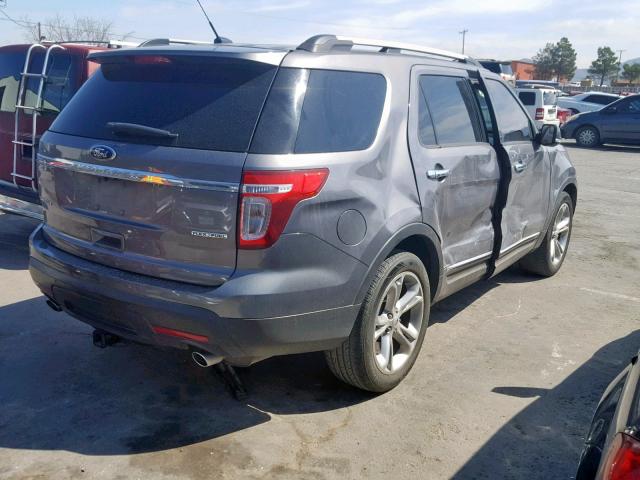 1FM5K7F85EGB95738 - 2014 FORD EXPLORER L GRAY photo 4