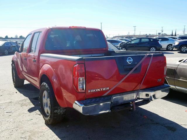 1N6AD07U57C425219 - 2007 NISSAN FRONTIER C RED photo 3