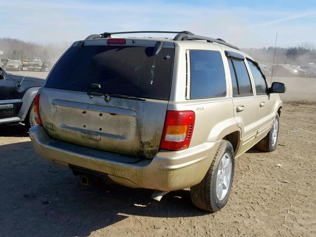 1J4GW58N31C597830 - 2001 JEEP GRAND CHER BEIGE photo 4