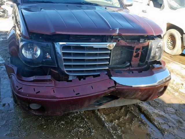 1A8HW58208F122508 - 2008 CHRYSLER ASPEN LIMI MAROON photo 9