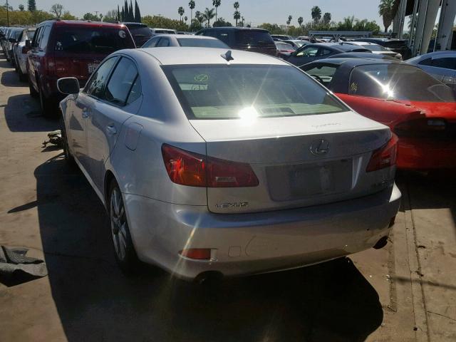 JTHBK262285057322 - 2008 LEXUS IS 250 SILVER photo 3