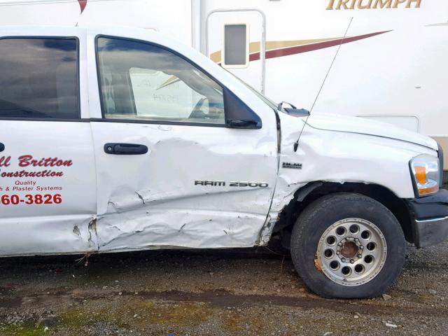 3D7KR28D36G121245 - 2006 DODGE RAM 2500 S თეთრი ფოტო 9