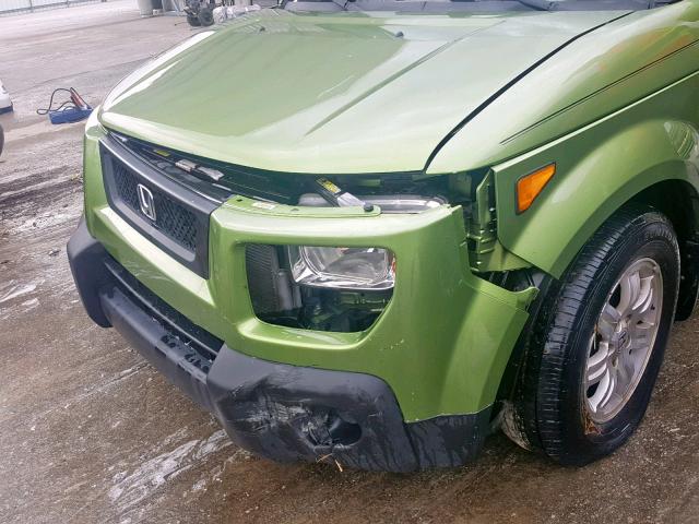 5J6YH187X6L004173 - 2006 HONDA ELEMENT EX GREEN photo 9