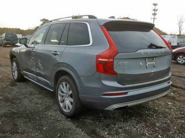 YV4A22PK4G1053318 - 2016 VOLVO XC90 T6 GRAY photo 3